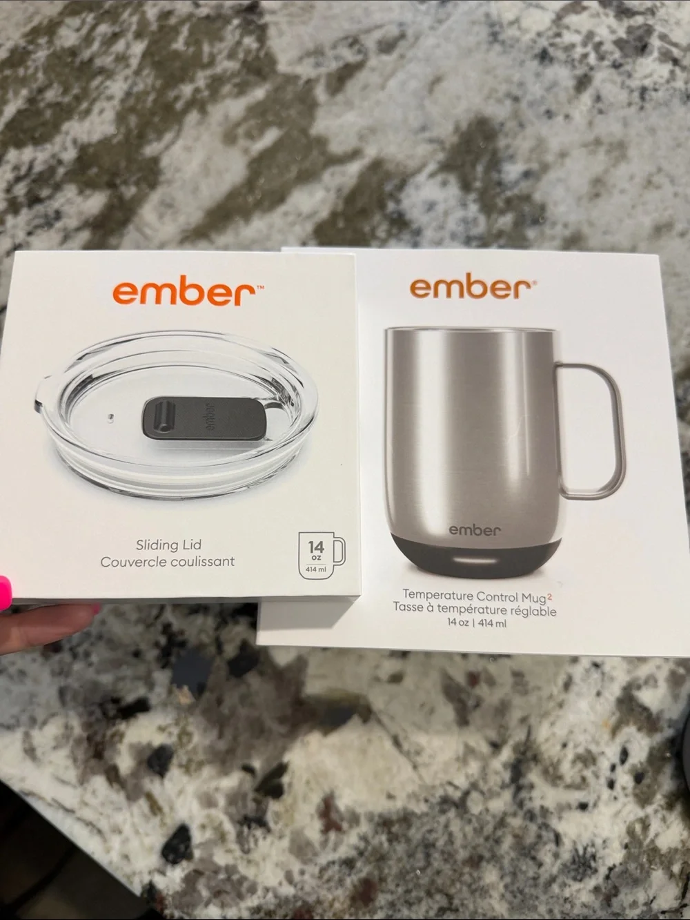 Ember 2 Temperature Control Mug 14oz with Sliding Lid - Stainless Steel Edition